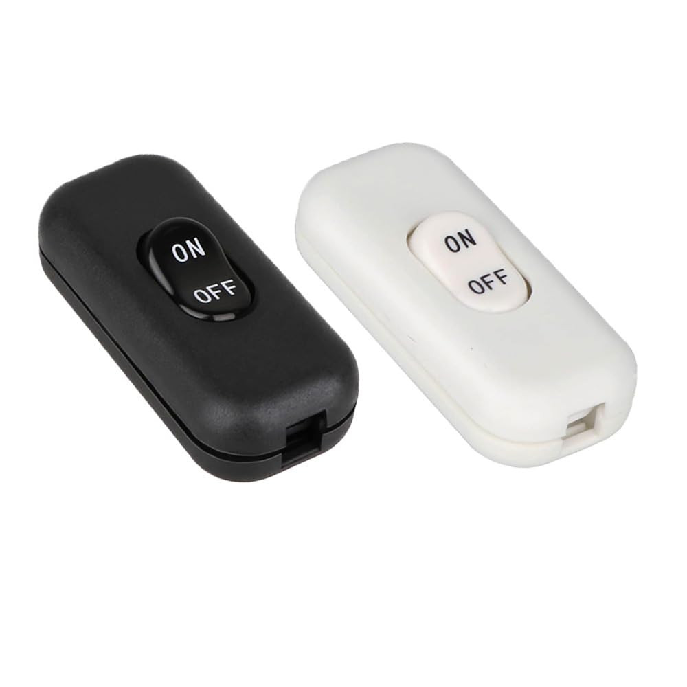 2PCS Inline Cord Switch, On/Off Lamp Control Appliance Switch Rocker AC120V 10A