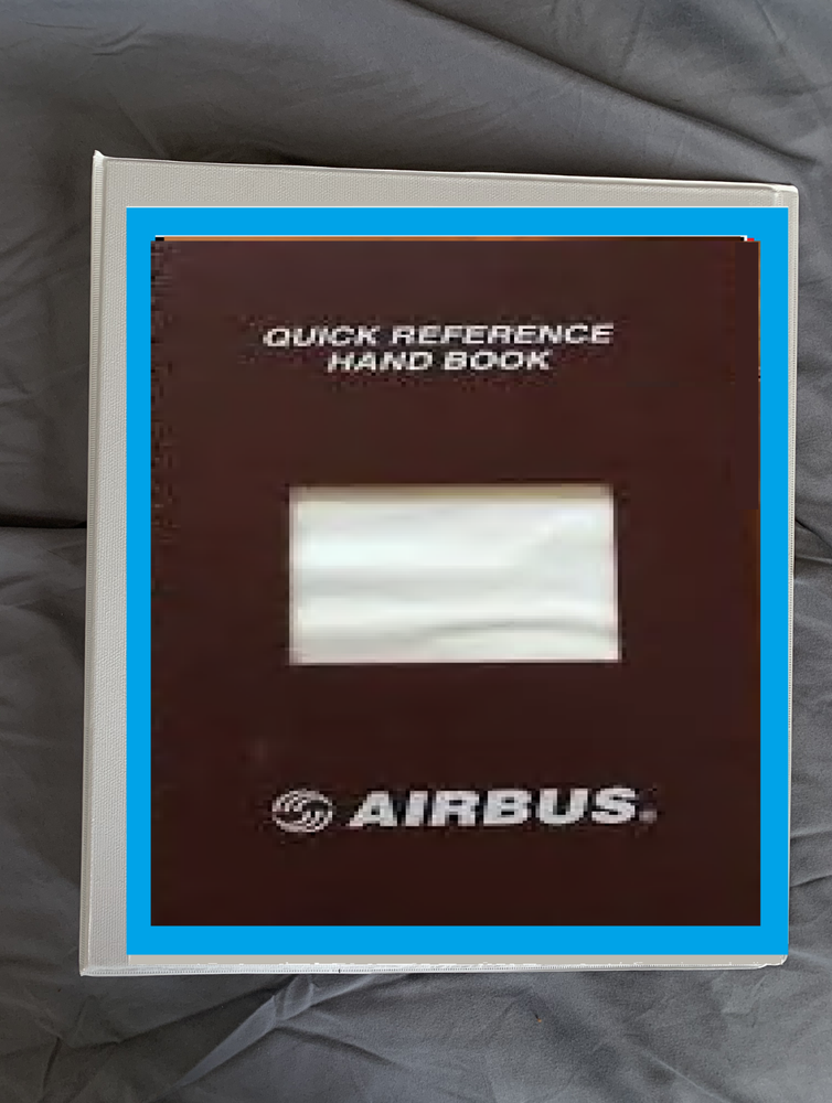 airbus a319 a320 quick reference handbook manual printed & binder ms flight sim