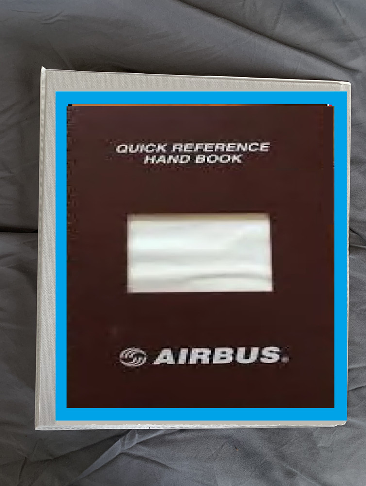 airbus a330  quick reference handbook manual printed & binder ms flight sim