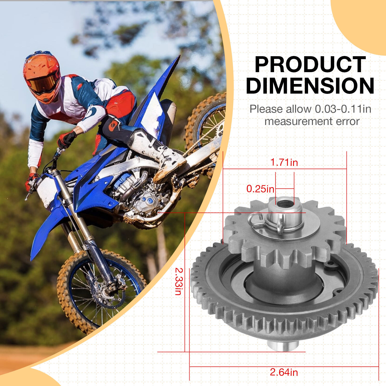 Starter Clutch Assembly for Yamaha YZ450 F FX WR450F 2018-2023 BR9-15570-20-00