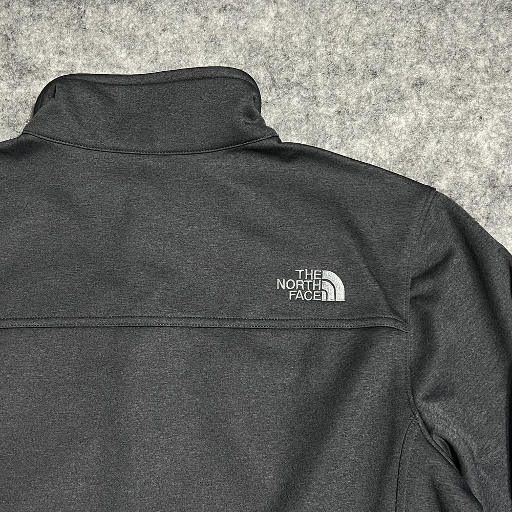 The North Face Jacket Men's Medium Windwall Full Zip Gray Lined Outdoor Dadcore