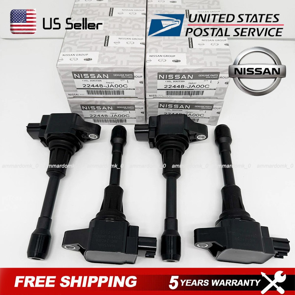 4X Genuine OEM Ignition Coils 22448-JA00C For Nissan Altima Sentra Infiniti FX50