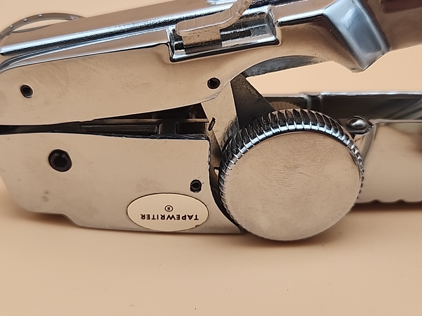 Vintage Dymo M-5 Tapewriter Manual Embossing Label Maker with 3 roll holders