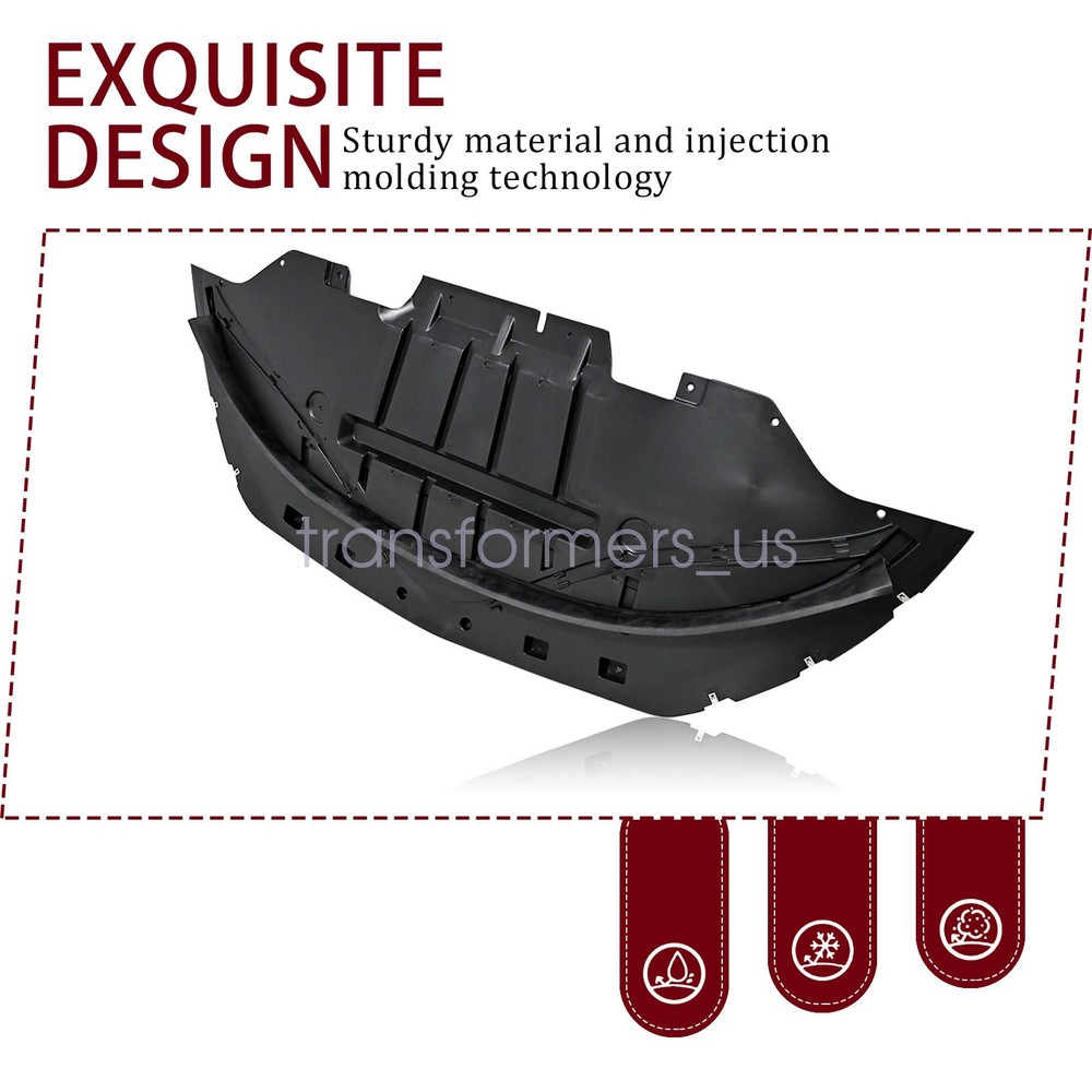 Front Bumper Under Cover Guard Engine Splash Shield For 2015-2017 Ford Mustang