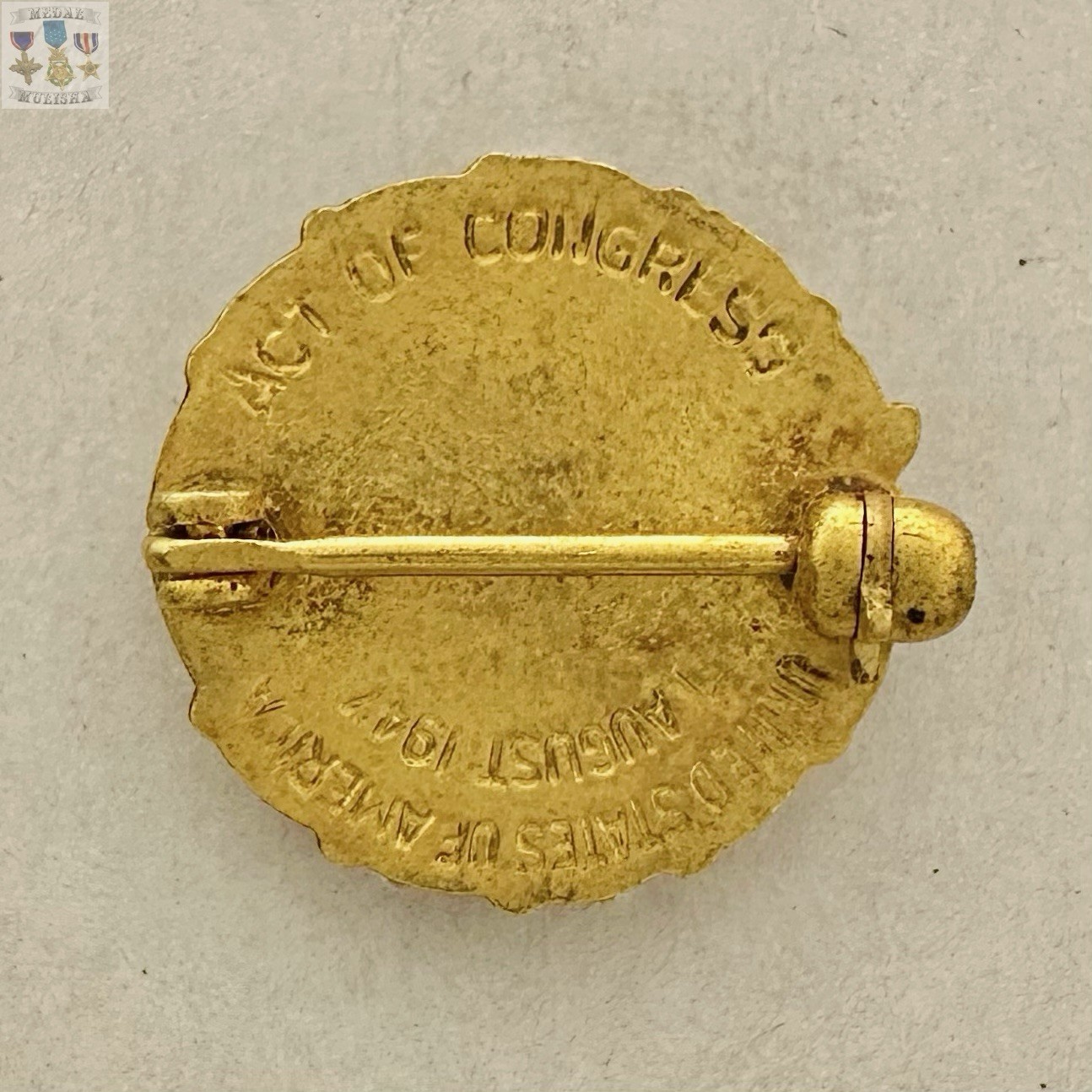 NEXT OF KIN GOLD STAR LAPEL PIN KILLED IN ACTION AUGUST 1947 BOX PURPLE HEART