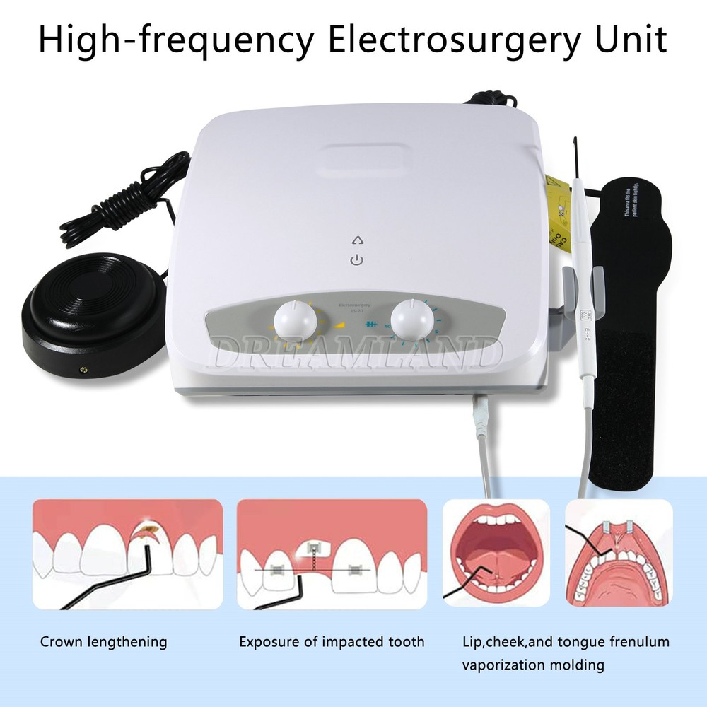 Dent Electro Electrosurgery Unit Machine High Frequency Electric / 7 Knife Tips