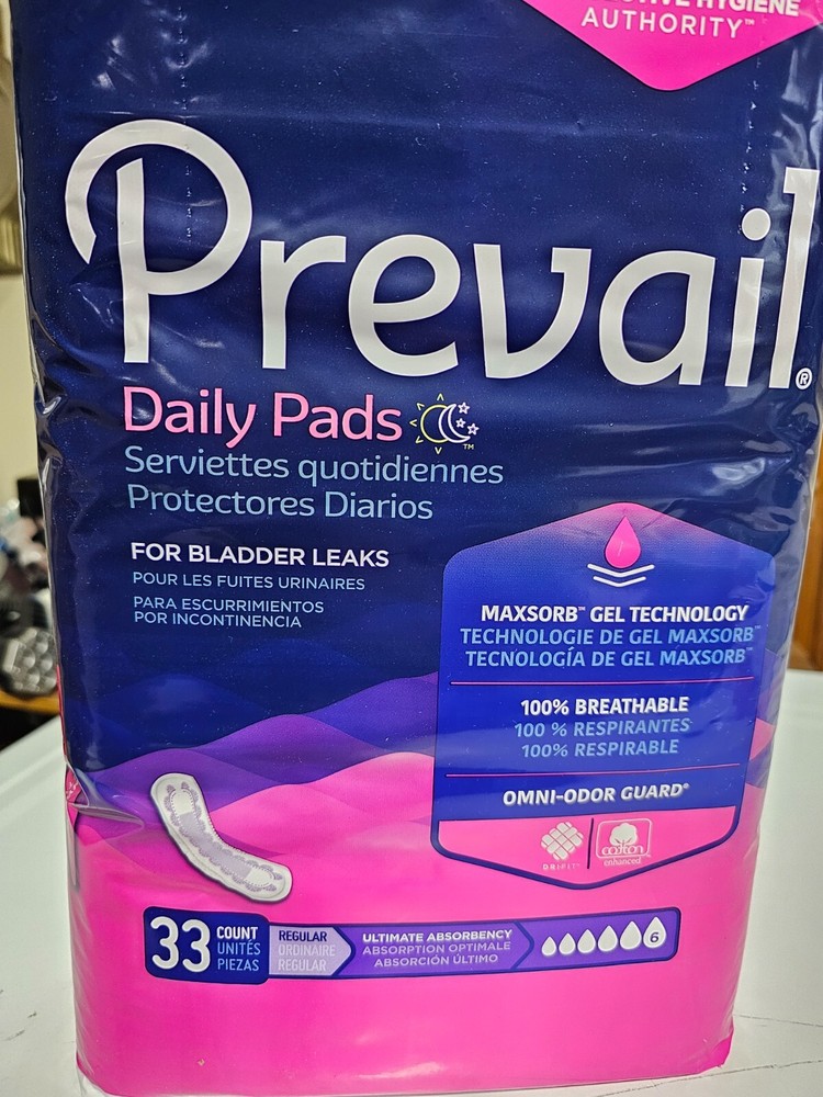 Prevail Daily Pads Ultimate Absorbency size Regular - 132 Count Total