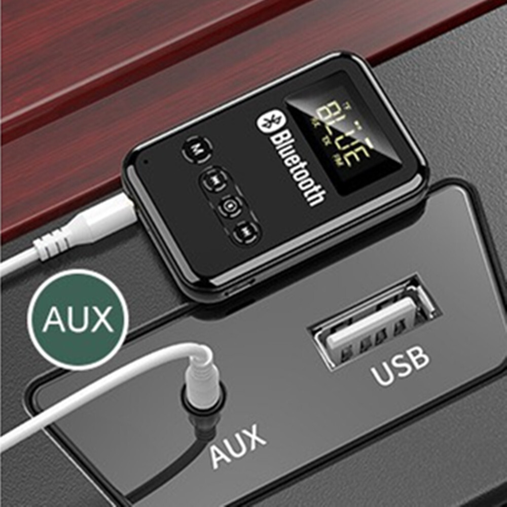 Bluetooth Wireless FM Transmitter Adapter Receiver for Car Audio Music Headphone
