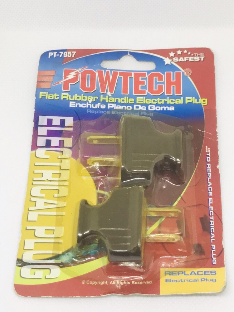 Powtech Flat Rubber Handle Electrical Plug Replaces -PT-7957…79