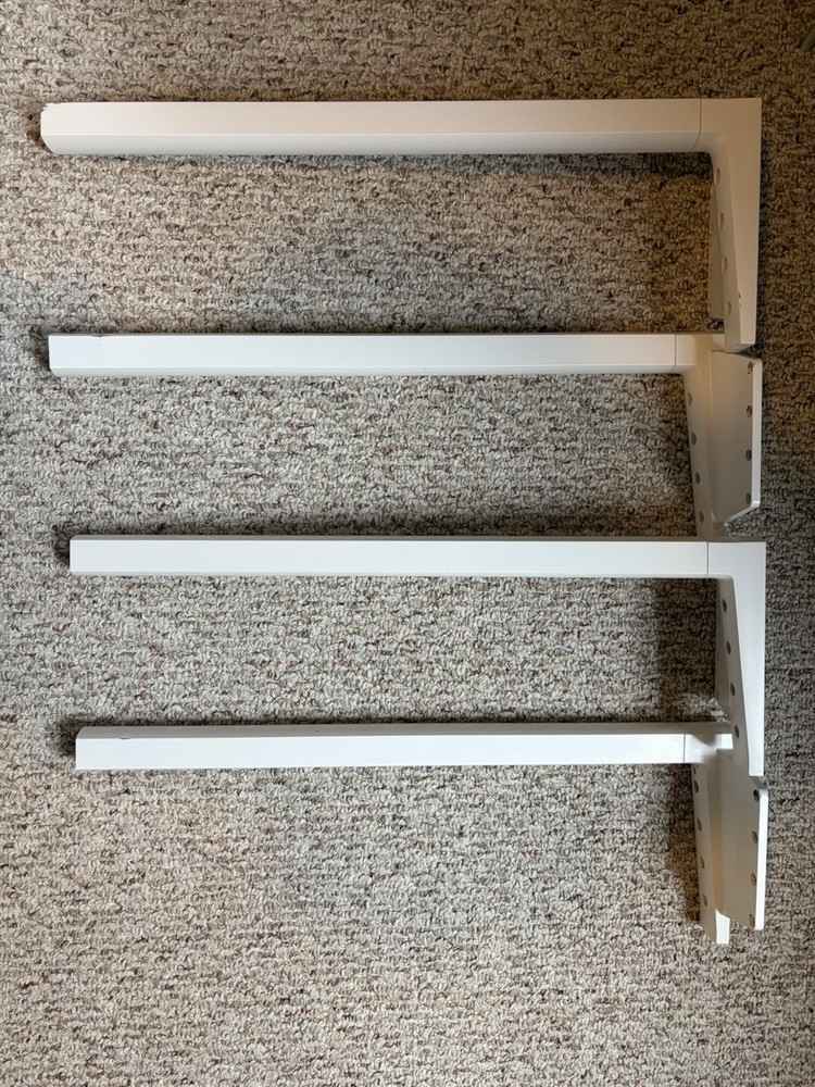 Herman Miller Everywhere C-Leg Table Base Set (4) - White - with Locking Wheels