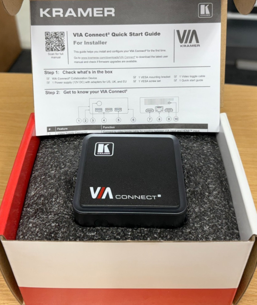 Kramer VIA-CONNECT2 Wireless & Wired Presentation Platform (P/N: 87-000290)