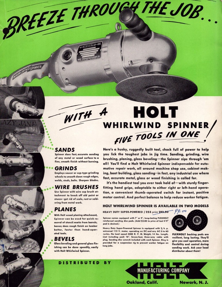 Holt  Angle Grinder Brochure   11" x 8"