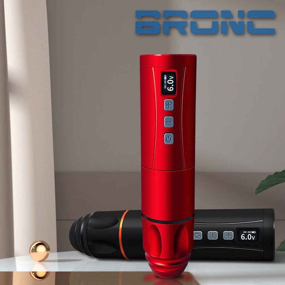Wireless tattoo machine Bronc Pen V7 (Red)