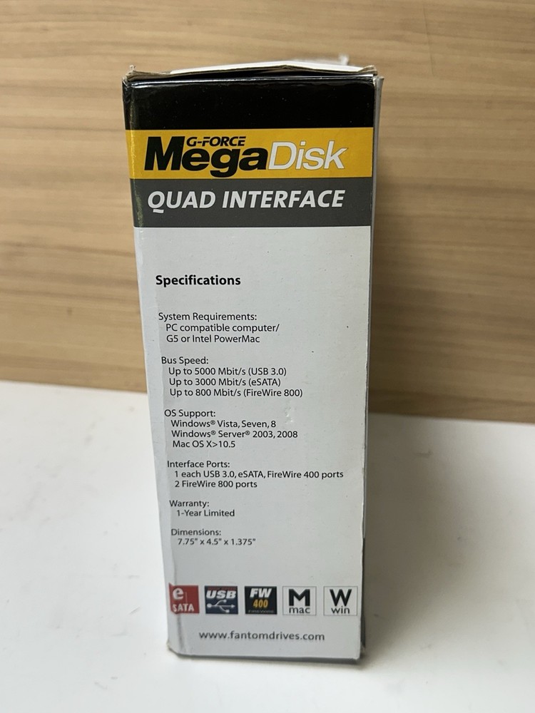 Fantom G-Force Mega Disk, Quad Interface, 4000 GB