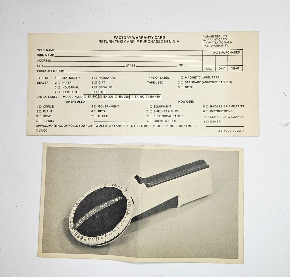 Scotch EA-350 Label Maker Large Dial Embosser Writer
