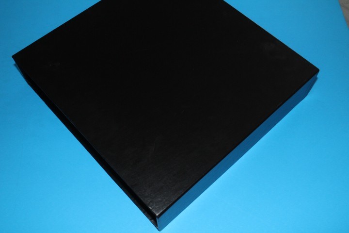 GK Black 3 Ring binder inc 90+ clear document size pg w Dustcase BlueLakeStamps