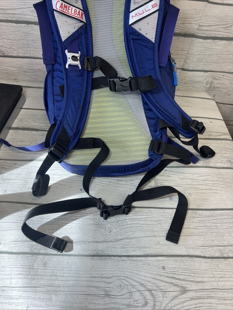 Camelbak M.U.L.E Mule Hydration Hiking Mountain Biking Backpack Red Blue