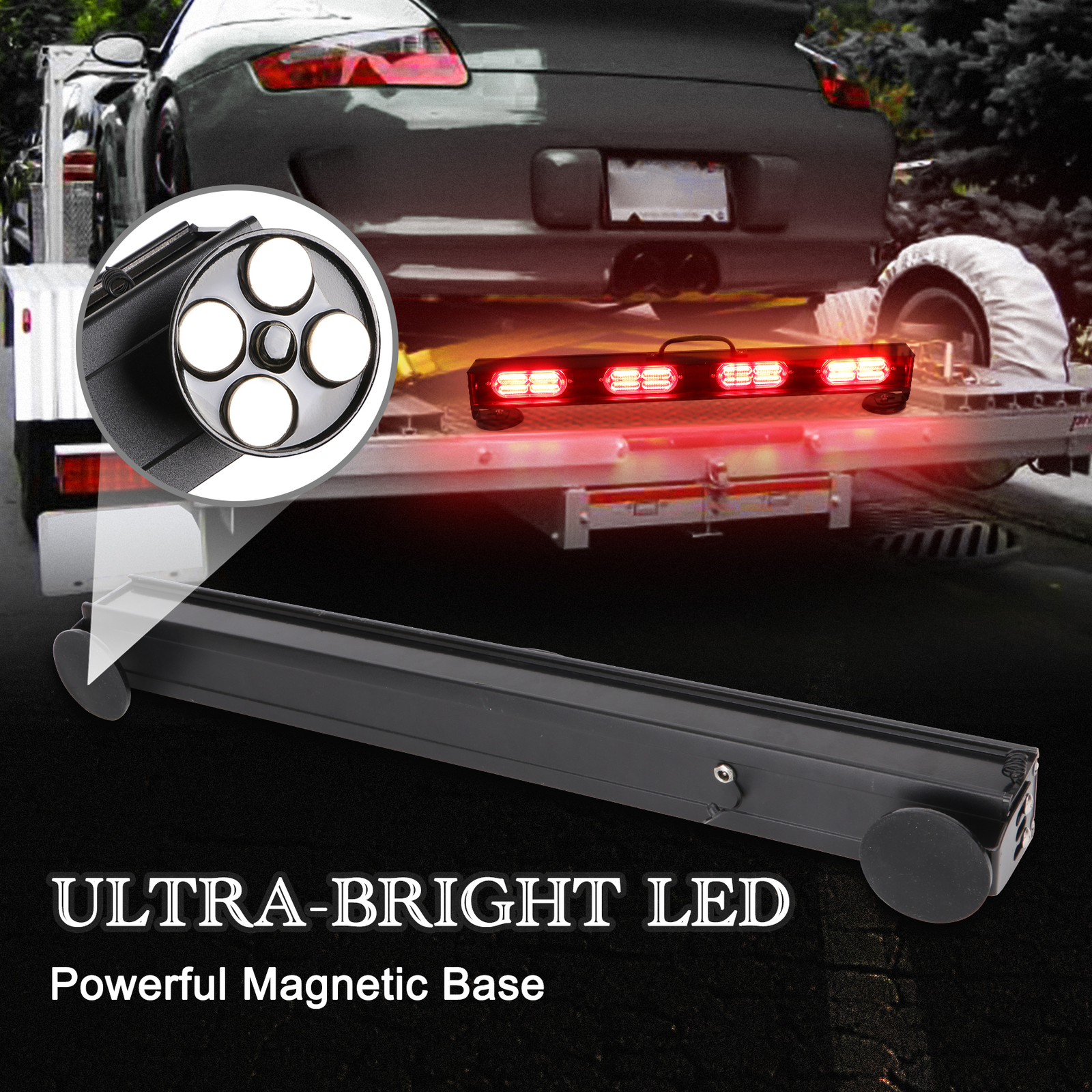 22" WIRELESS TOW LIGHT BAR TRAFFIC ADVISOR FOR TOW TRUCK WRECKER TRAILER