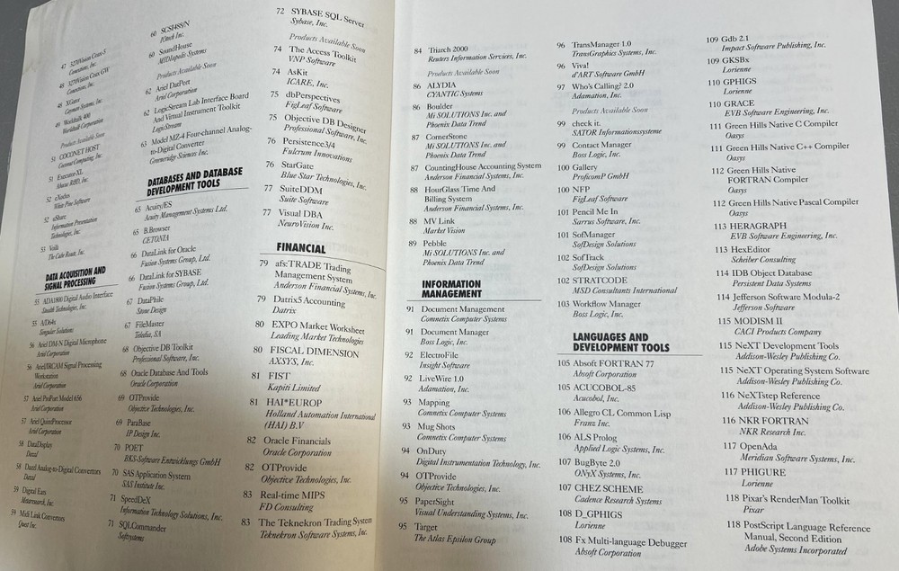 Next Software and Peripherals Catalog 1992 250 pages