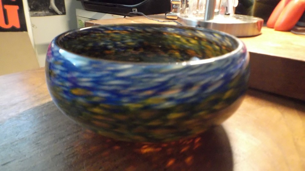 Art Glass Bowl Signed and Dated