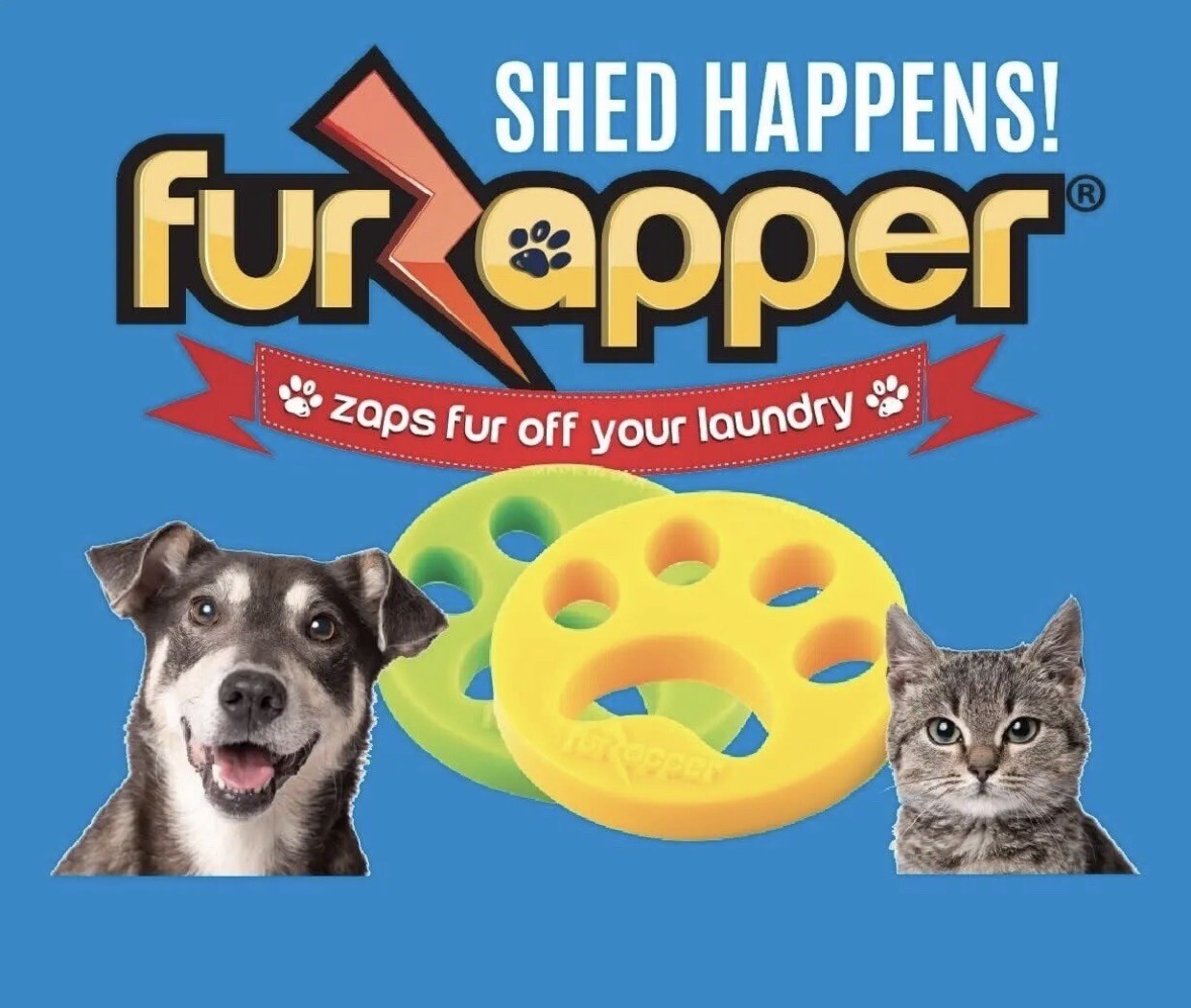 FurZapper Pet Hair Remover 4 Count Laundry Hair Remover