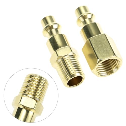 16 Pack 1/4" NPT Air Hose Fittings Kit, Solid Brass Quick Connect Compressor