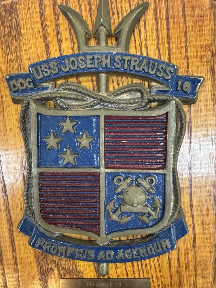 Vietnam Ship Plaque USS Joseph Strauss