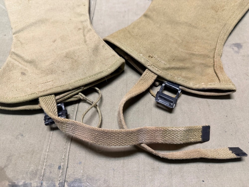 ORIGINAL WWII US ARMY M1938 FIELD LEGGINGS W/ LACES- SIZE 3R SAVING PRIVATE RYAN