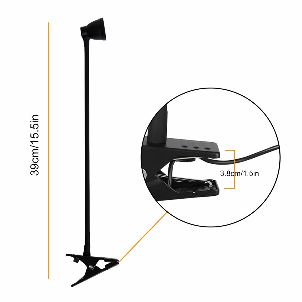 USB Reading Light Flexible LED Lamp Laptop Computer Clip On Bed Desk Table