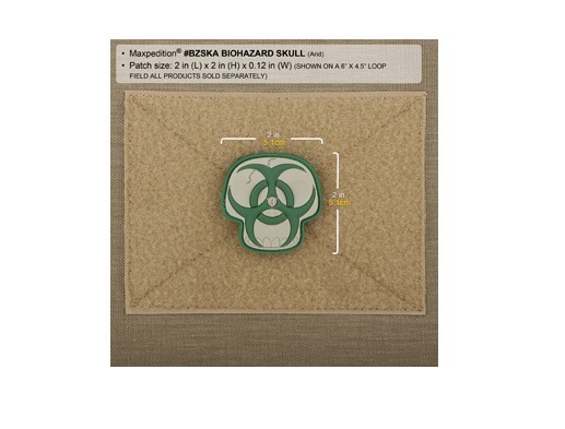PVC Morale Patch - MAXPEDITION - BIOHAZARD SKULL - ARID Color Scheme