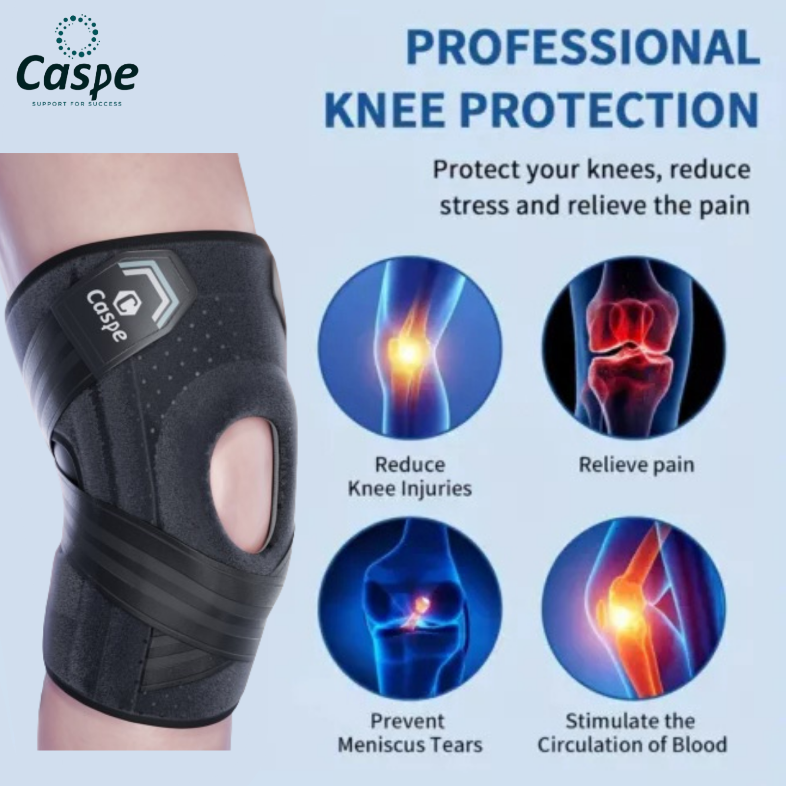 Knee Brace Adjustable Compression Support for Sport Joint Pain Arthritis Relief