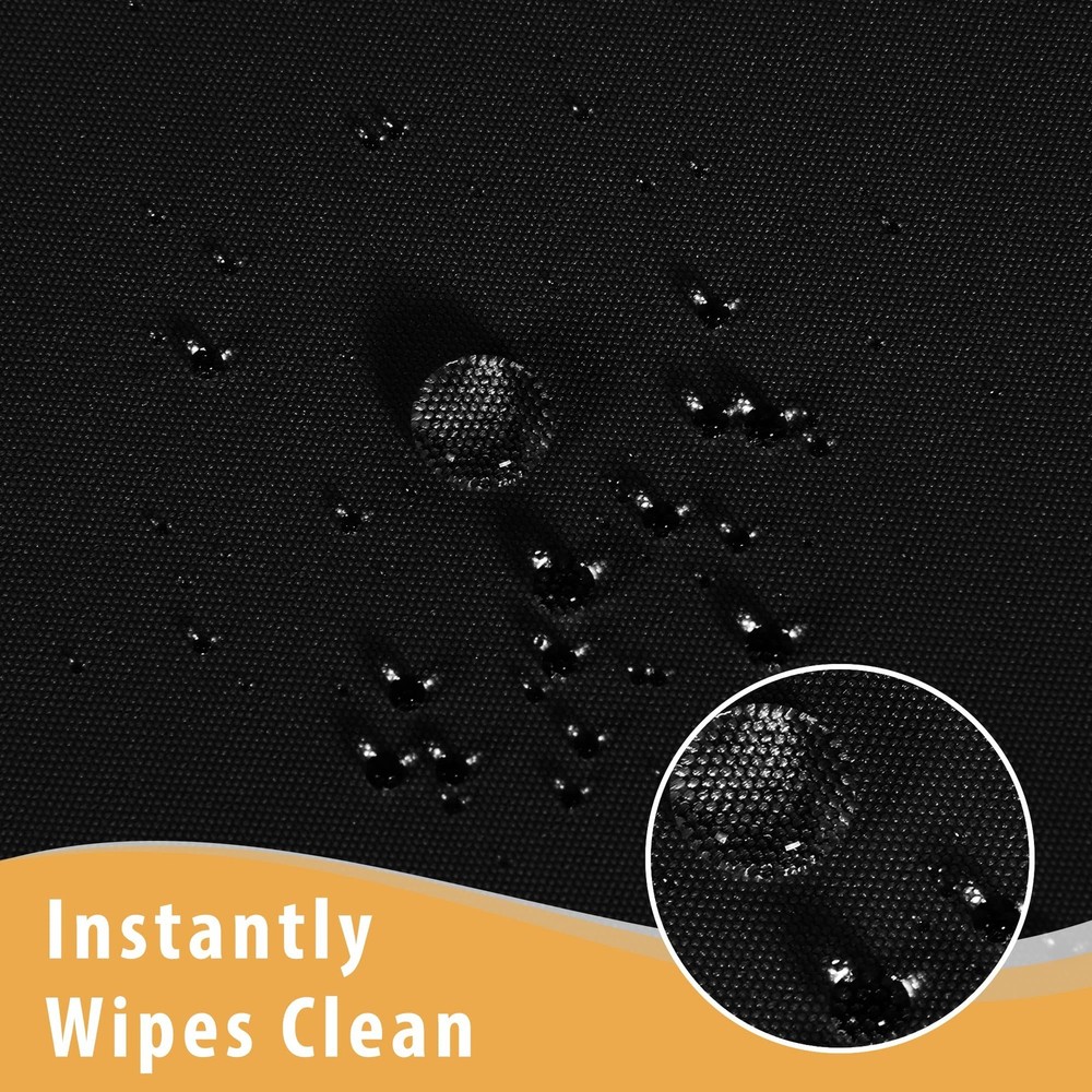 Obstal 2 Pack Black Tablecloth Fitted Table Clothes for 4 Foot Rectangle Tabl...