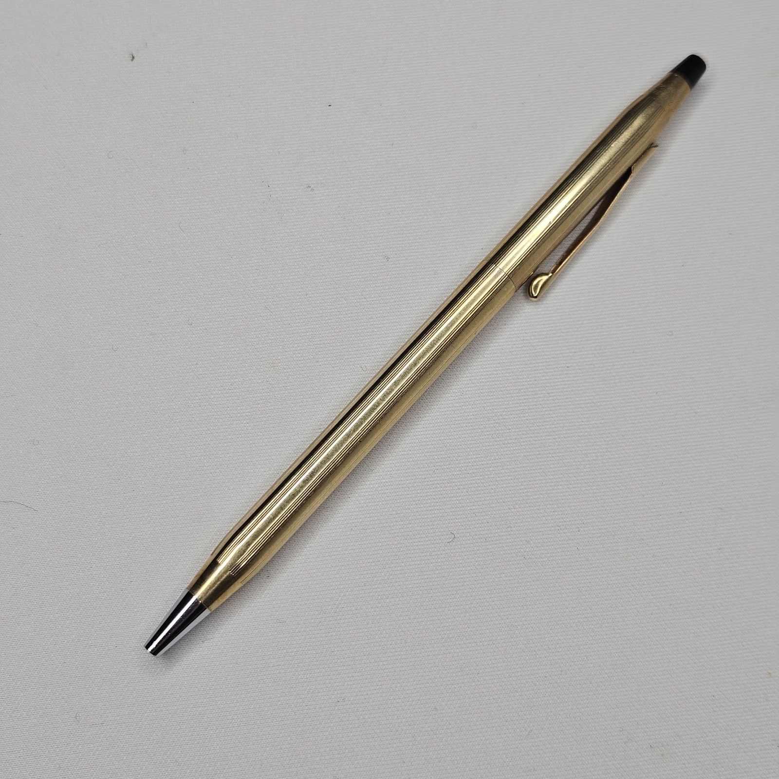 Vintage Cross Century Ballpoint Pen 1/20 10K Gold Filled • Blue Ink  Made in USA