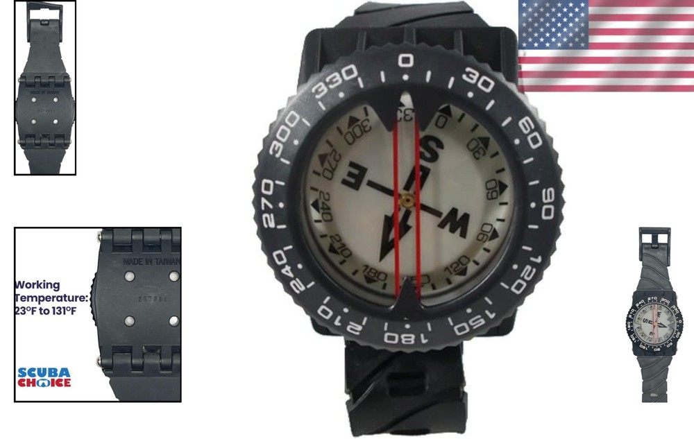 Diving Compass Wrist Mount - High-Visibility Navigation for Scuba Divers