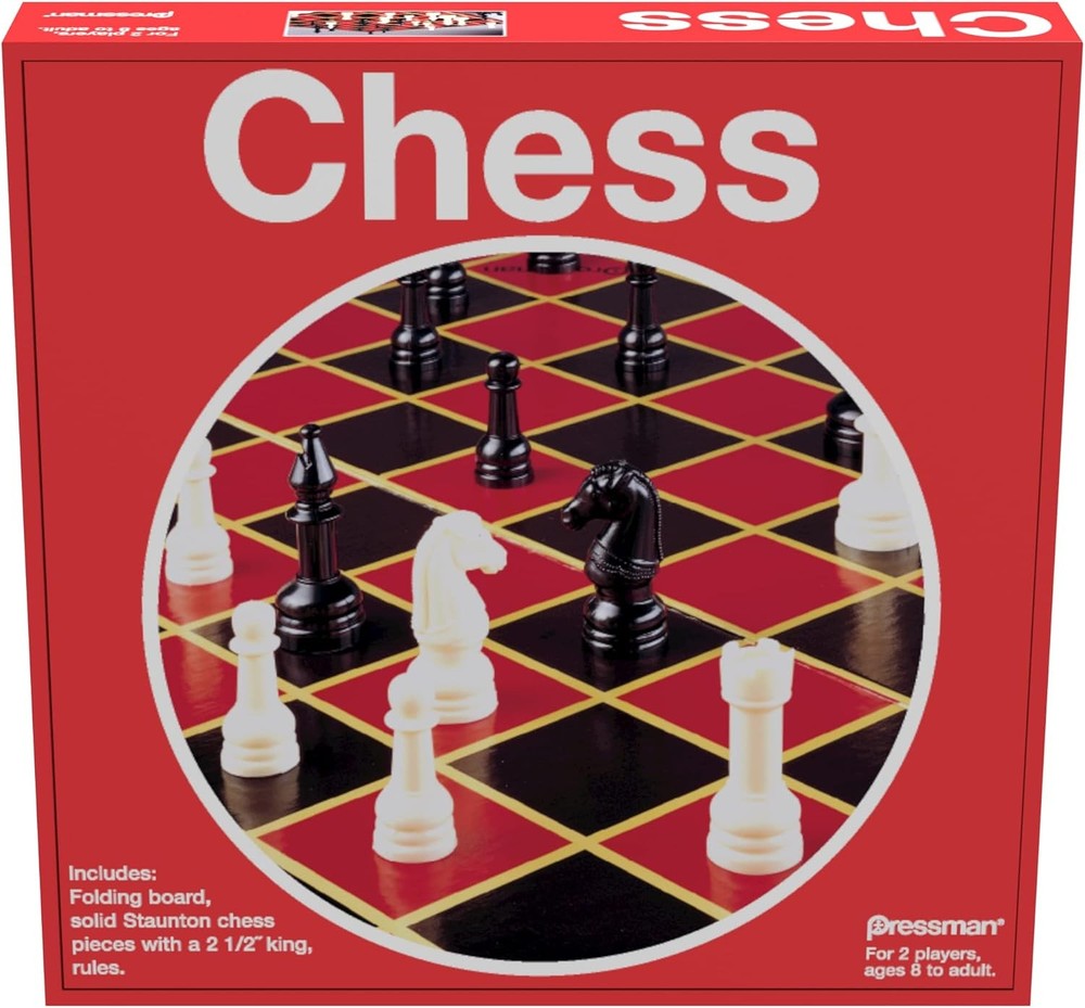 Pressman Toy Chess in Box, Red, 5