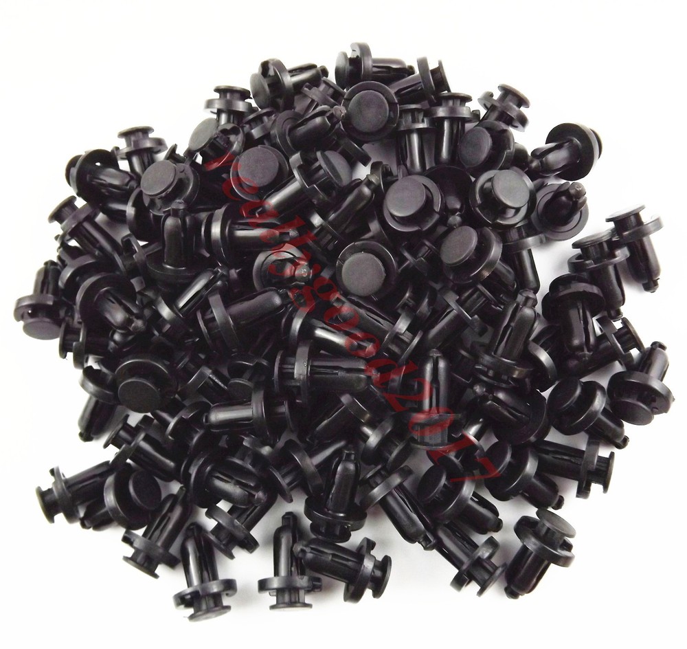100pcs 10mm for Honda Clips Plastic Push Type Rivet Retainer Fastener Bumper Pin