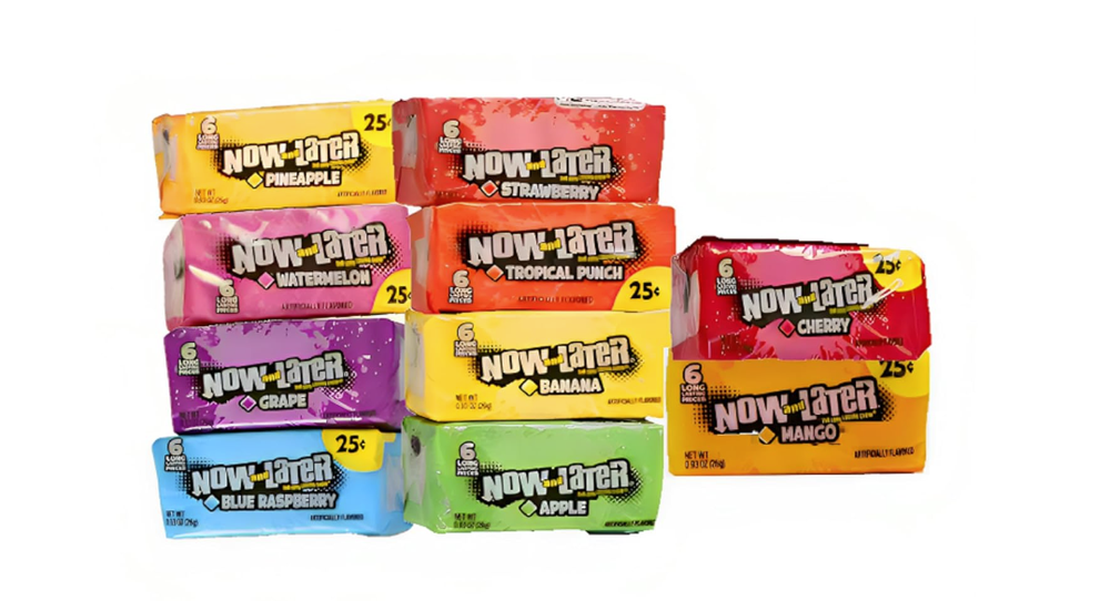 Now & Later Assorted Fruit Candy - 10 Assorted Fruit Flavors - 60 pieces