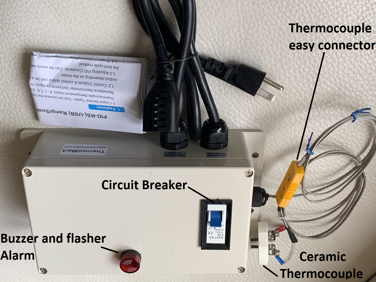 USB PC Plug Play PID 60 Ramp Soak Time Kiln Temperature Controller Recorder 20A