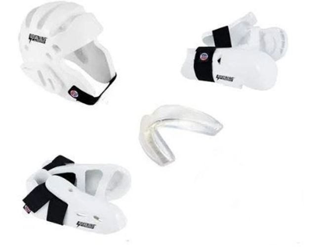 ProForce Lighting 5 Piece Sparring Gear Combo Set WHITE