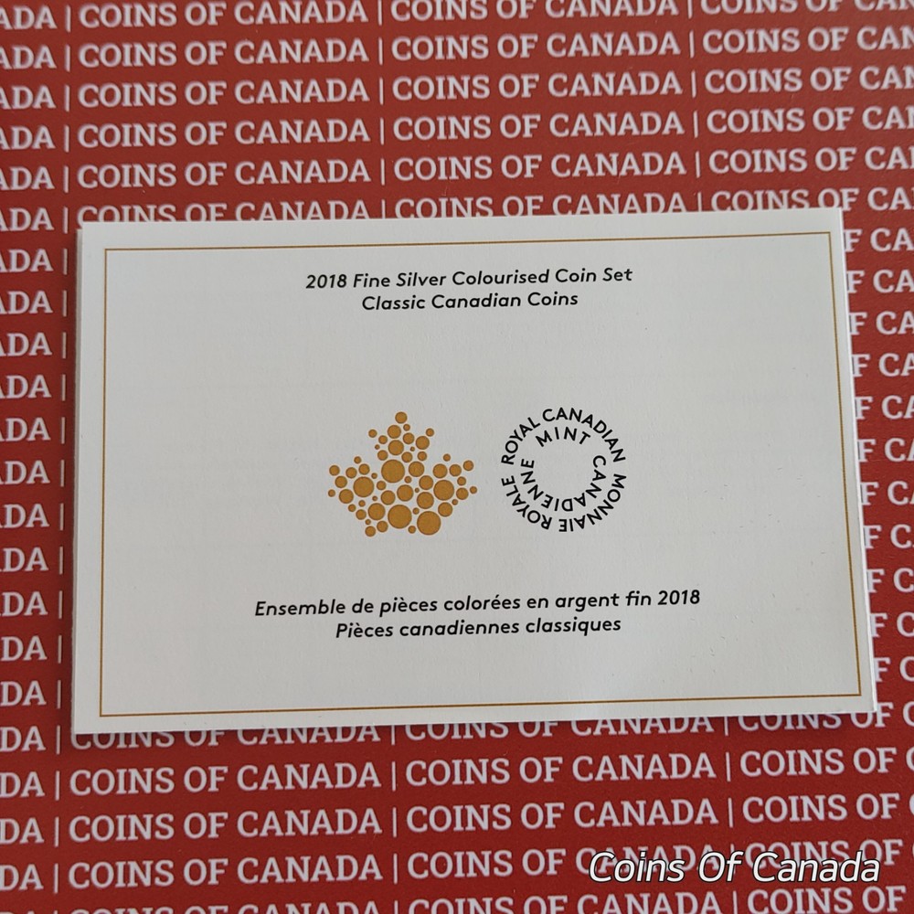 2018 Canada - Silver Colourised Classic Canadian Coins Proof Set #coinsofcanada