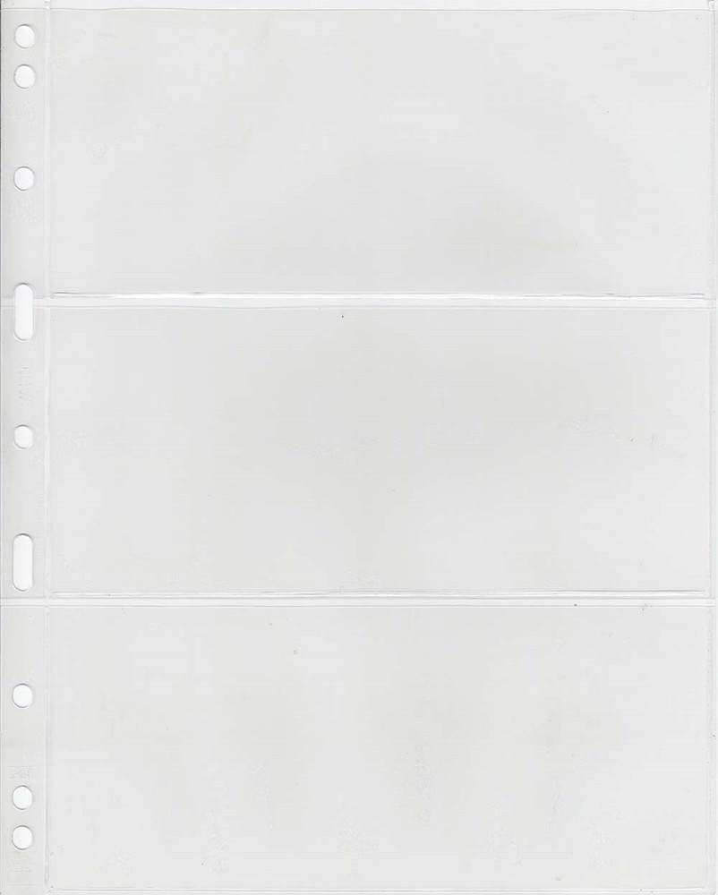 100 Lighthouse Vario 3C Pages 3 Pockets Clear Album Sheets Modern Currency Stamp