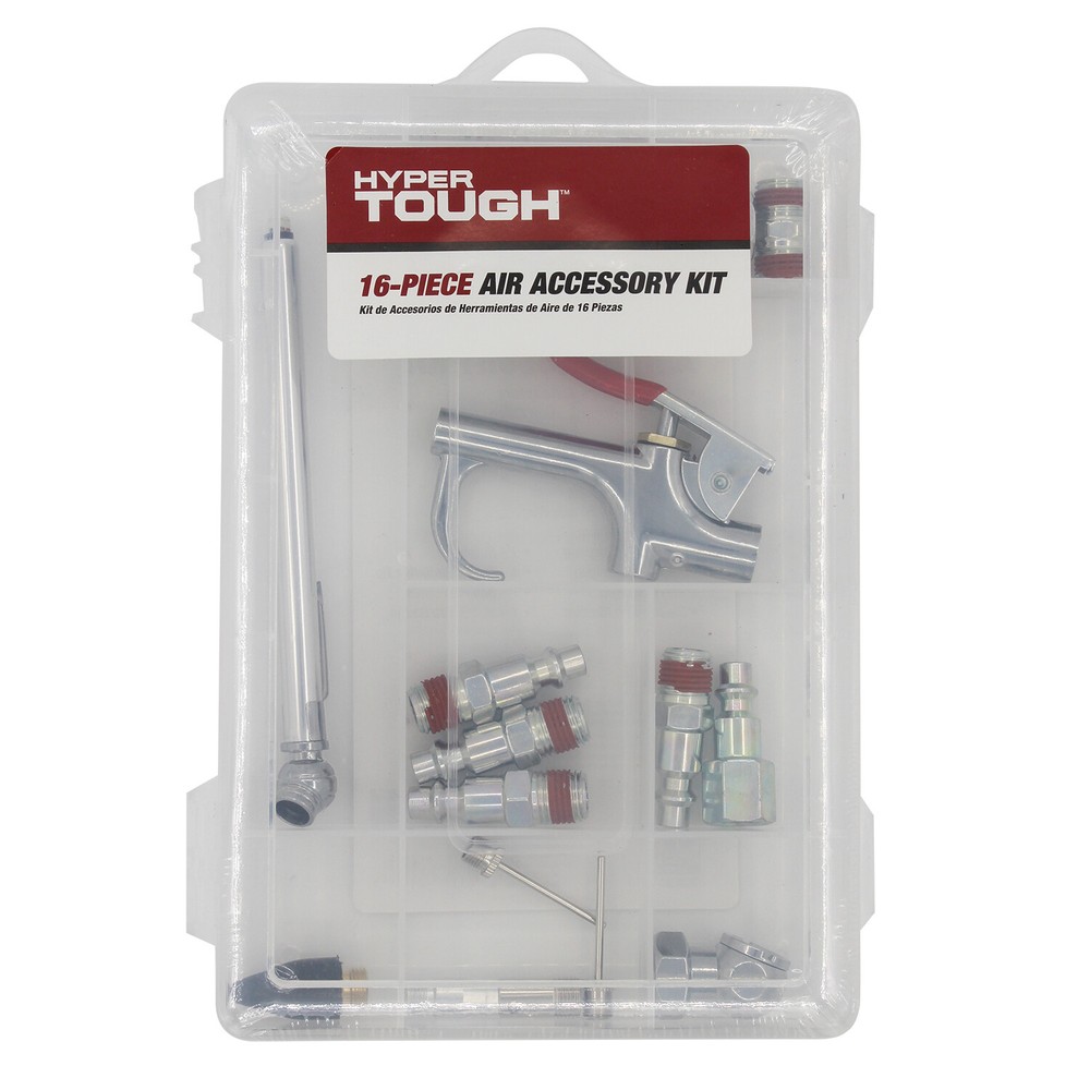Hyper Tough 16-Piece ACCESSORY STARTER KIT AIR TOOL 1/4" COMPRESSOR PLUG COUPLER