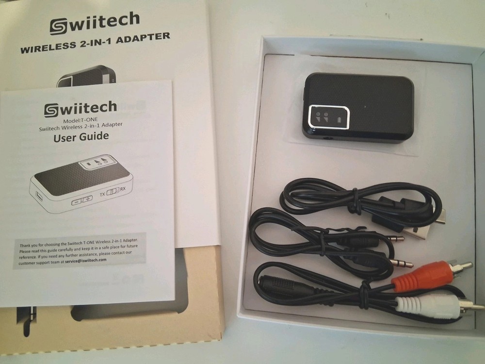 2-IN-1 Bluetooth Receiver & Transmitter Wireless RCA to 3.5mm Aux Audio Adapter