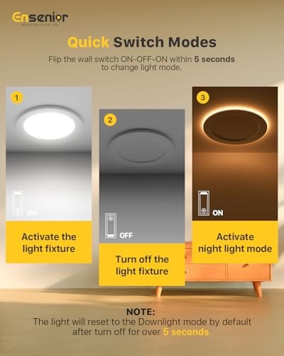 Pack LED Recessed Ceiling Light with Night Light, Dimmable, 2700K 6 Inch 12