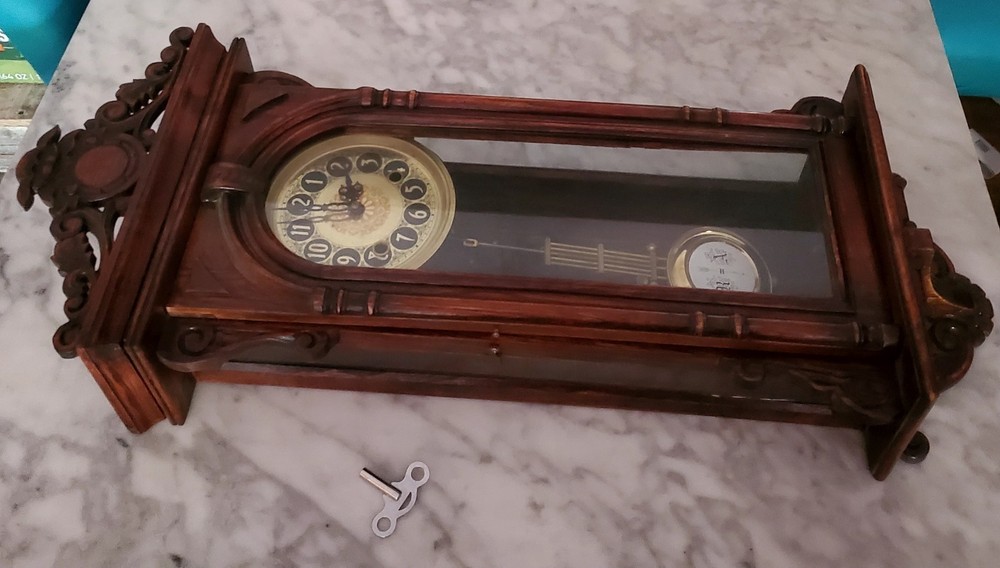 Vintage German Clock (key included)