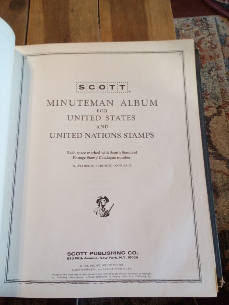 Vintage Scott Minuteman Stamp Album With Stamps + Collection Of Stamps ST2