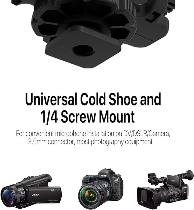Universal Video Mic Microphone For Nikon Canon DSLR Camera Android US