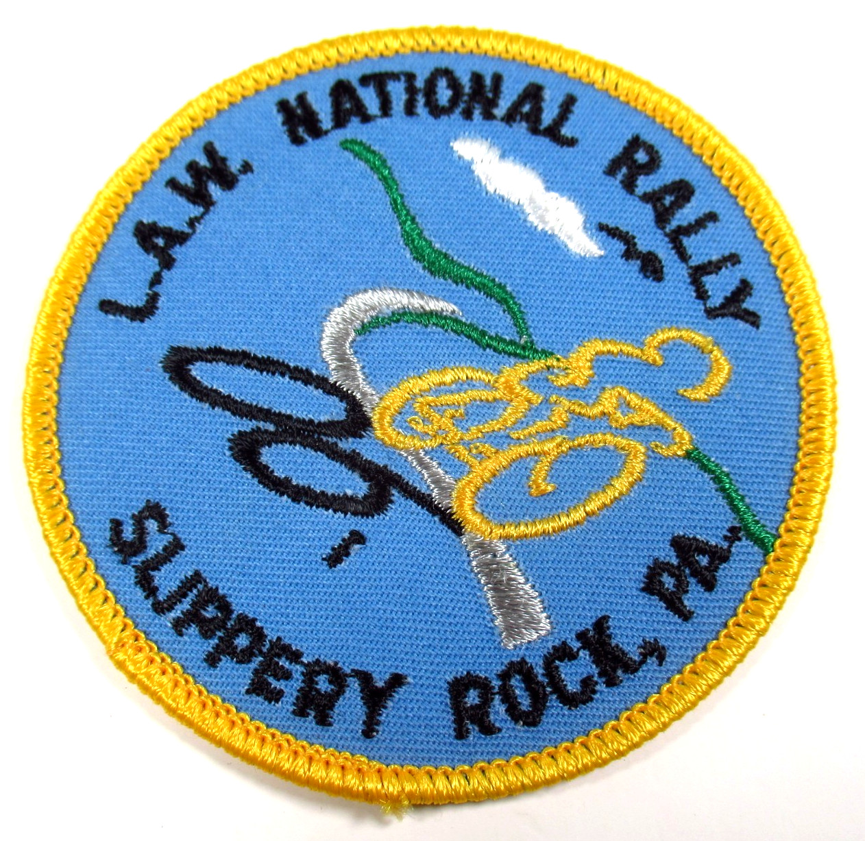 League of American Wheelmen 1990 National Rally Patch Slippery Rock PA