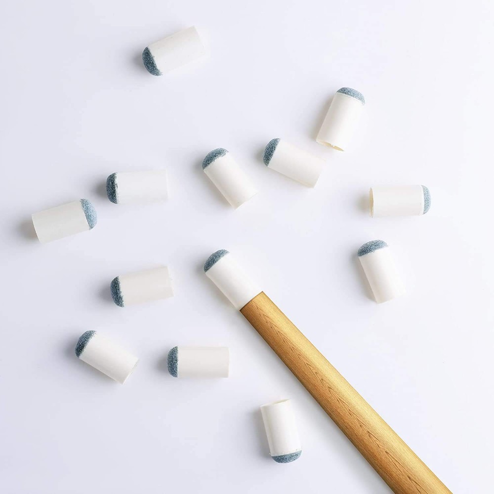 Replacements Slip-On Pool Billiard Cue Tips 13mm 20 Pcs
