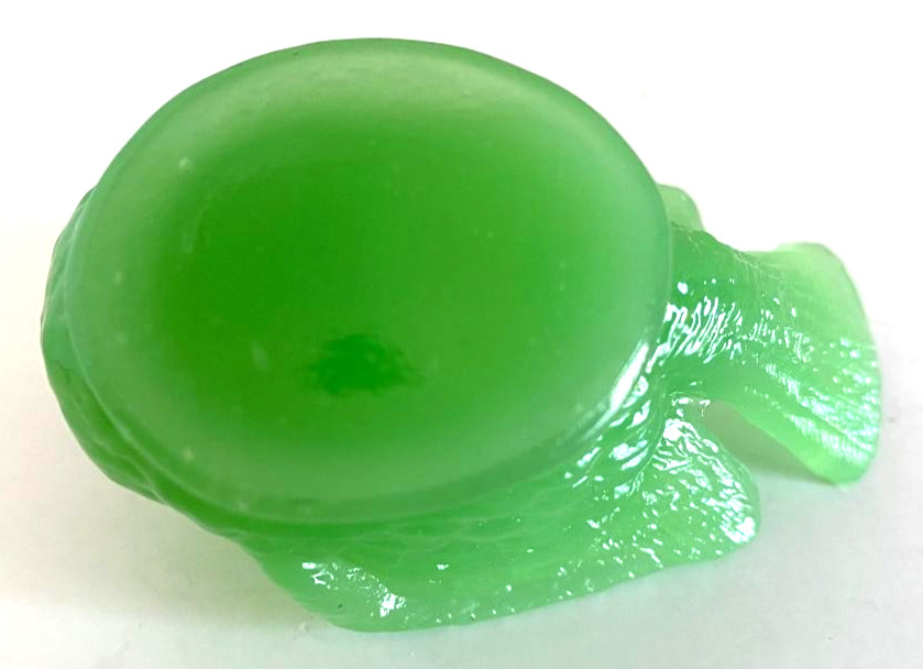 VTG Degenhart Green Jadite Bird w/ Berry Salt Dip/Cellar ~ EUC